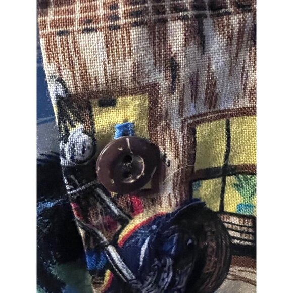 Aloha Republic Vintage Hawaiian Tiki Button Shirt Large Pocket All Over Print - Picture 7 of 9